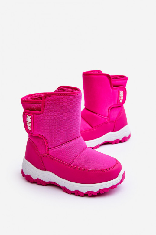Schneestiefel mit Klebeverschlüssen für Kinder, rosa, Big Star MM374121