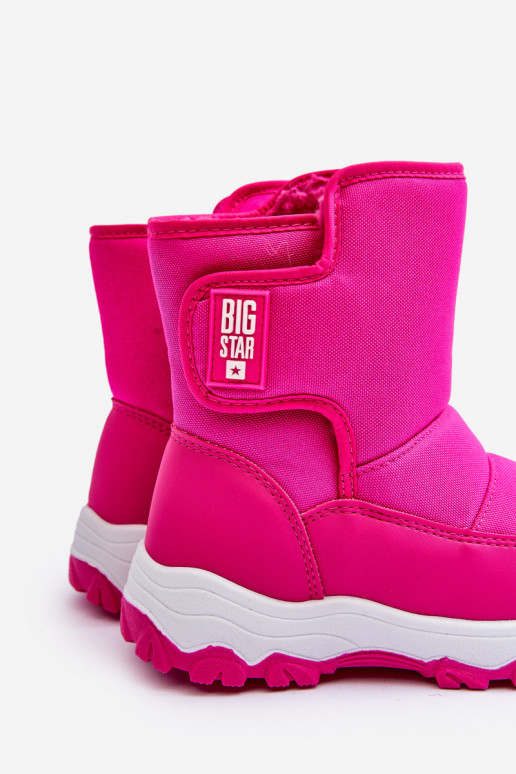 Schneestiefel mit Klebeverschlüssen für Kinder, rosa, Big Star MM374121