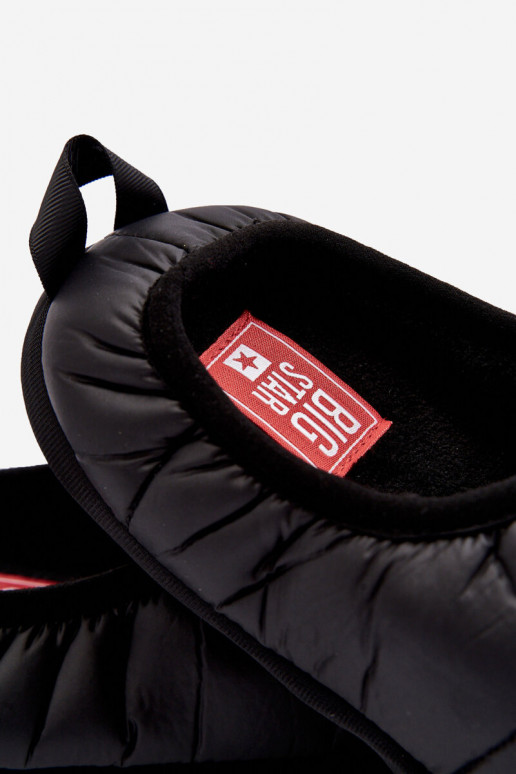 Aufwärmpantoffeln eines widerstandsfähigen Modells, schwarzer Big Star KK174363 Aufwärmpantoffeln eines widerstandsfähigen Modells, schwarzer Big Star KK174363