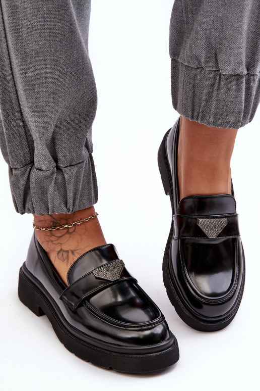 Schuhe Mokassins mit breiten Absätzen in der Farbe Schwarz Venla Schuhe Mokassins mit breiten Absätzen in der Farbe Schwarz Venla