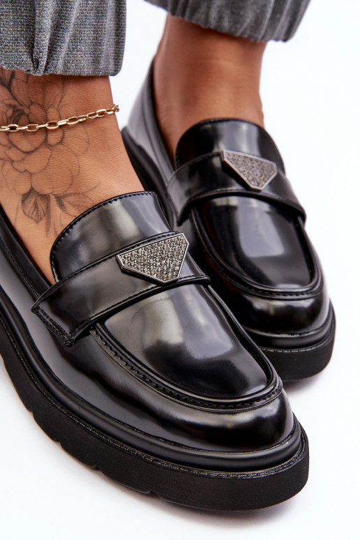 Schuhe Mokassins mit breiten Absätzen in der Farbe Schwarz Venla Schuhe Mokassins mit breiten Absätzen in der Farbe Schwarz Venla