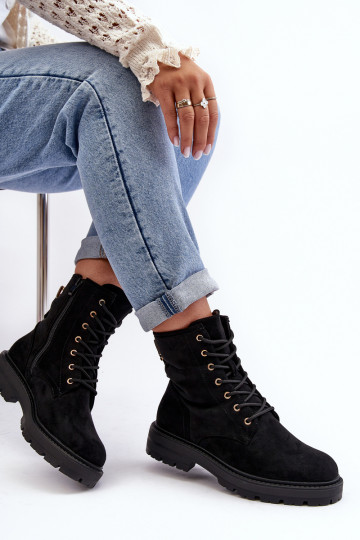 Stiefel mit Reißverschlüssen in der Farbe Schwarz von Ninsuni 2