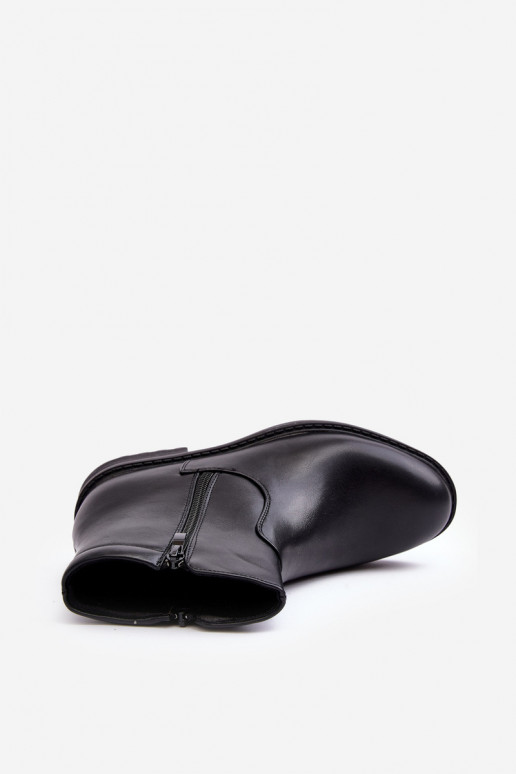 Stiefel mit Reißverschlüssen in der Farbe Schwarz Brosta
