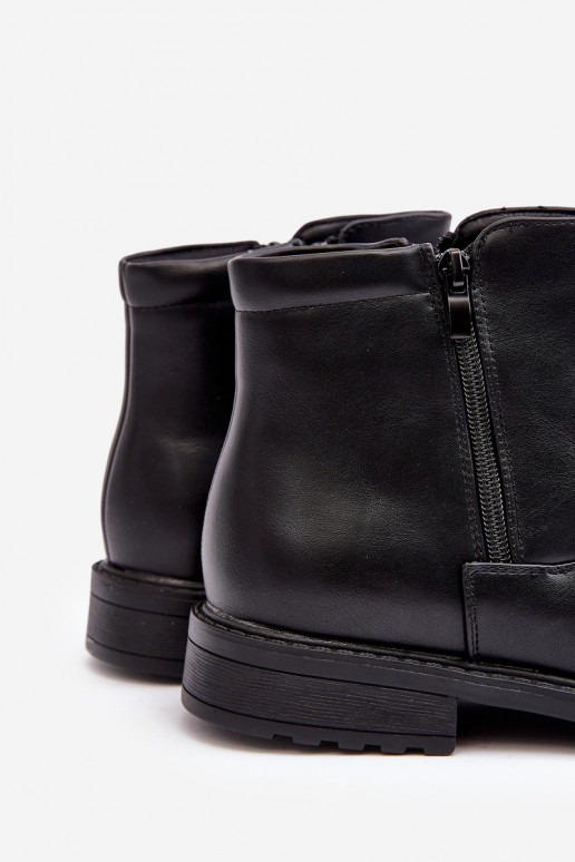 Stiefel mit Reißverschlüssen in der Farbe Schwarz Brosta