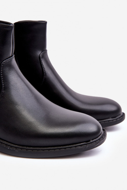 Stiefel mit Reißverschlüssen in der Farbe Schwarz Brosta