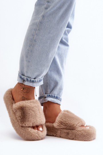 mit Fell Hausschuhe Damen beige Biella 2
