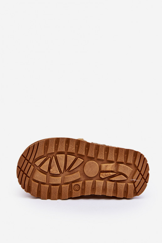 Kinderhausschuhe mit Fell braun Birasta Kinderhausschuhe mit Fell braun Birasta