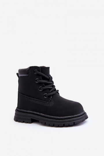 Kinderstiefel mit Reißverschlüssen in der Farbe Schwarz von Bansi