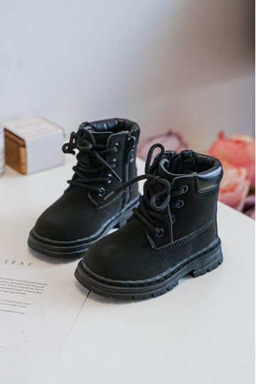 Kinderstiefel mit Reißverschlüssen in der Farbe Schwarz von Bansi 2