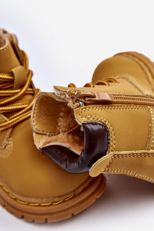 Kinderstiefel mit Reißverschlüssen in brauner Farbe Bansi