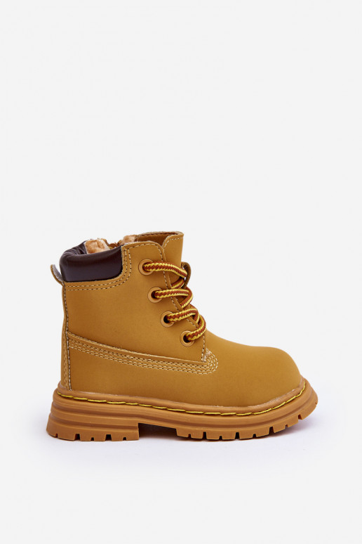 Kinderstiefel mit Reißverschlüssen in brauner Farbe Bansi