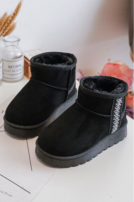 Schneestiefel Kinderstiefel erwärmte schwarze Farbe Leonora