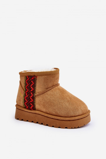 Schneestiefel Kinderstiefel erwärmte braune Farbe Leonora