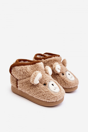 Kinderhausschuhe warm beige Eberra