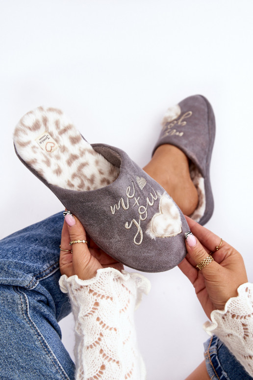 mit Glanz Hausschuhe grau Geraja mit Glanz Hausschuhe grau Geraja