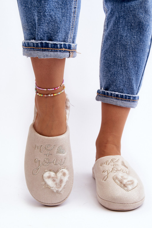 mit Glanz Hausschuhe beige Geraja mit Glanz Hausschuhe beige Geraja