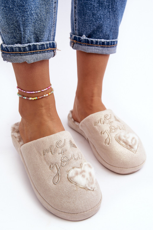 mit Glanz Hausschuhe beige Geraja mit Glanz Hausschuhe beige Geraja