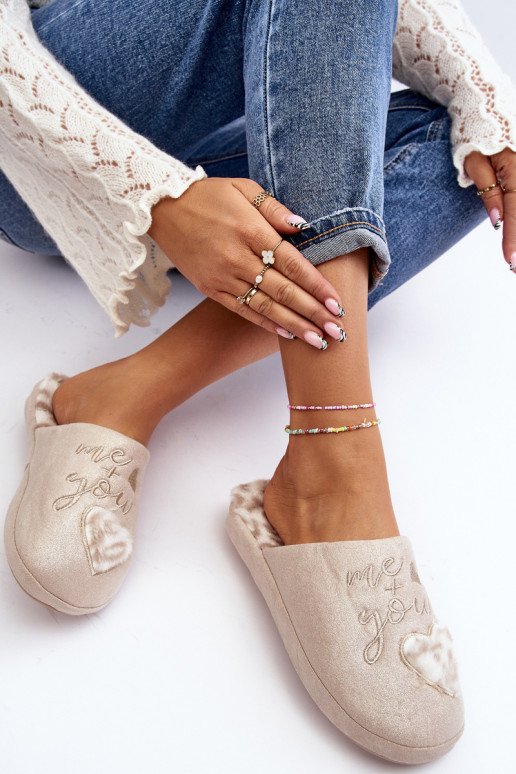 mit Glanz Hausschuhe beige Geraja mit Glanz Hausschuhe beige Geraja