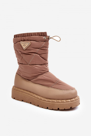 Schneestiefel mit massiver Sohle beige Lureta
