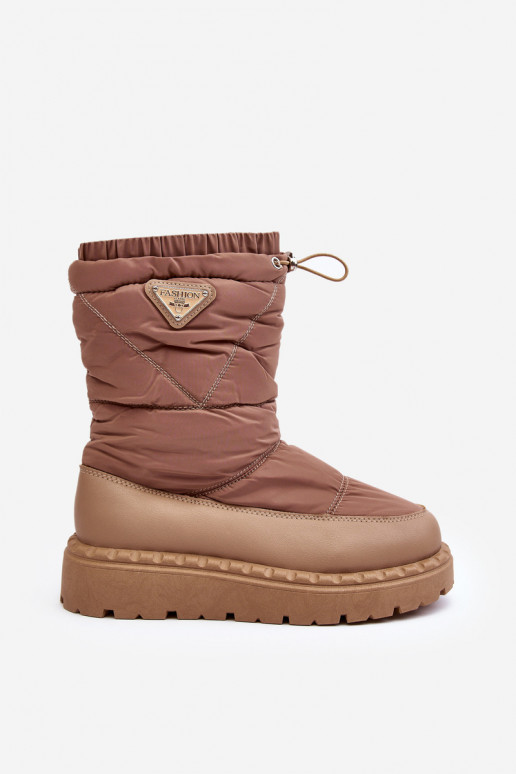 Schneestiefel mit massiver Sohle beige Lureta