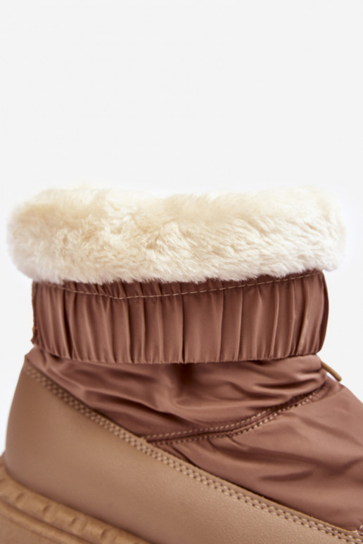 Schneestiefel mit massiver Sohle beige Lureta