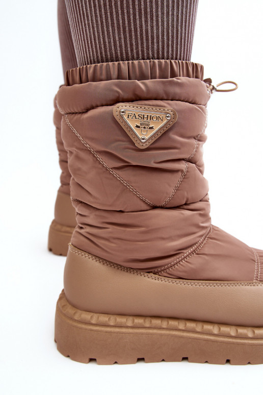 Schneestiefel mit massiver Sohle beige Lureta