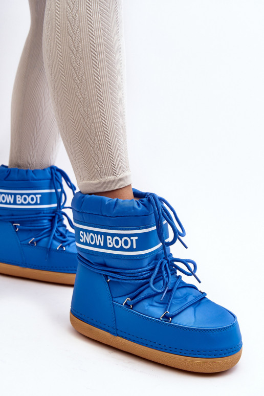 Schnür-Winterstiefel in blauer Farbe Soia