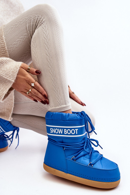 Schnür-Winterstiefel in blauer Farbe Soia