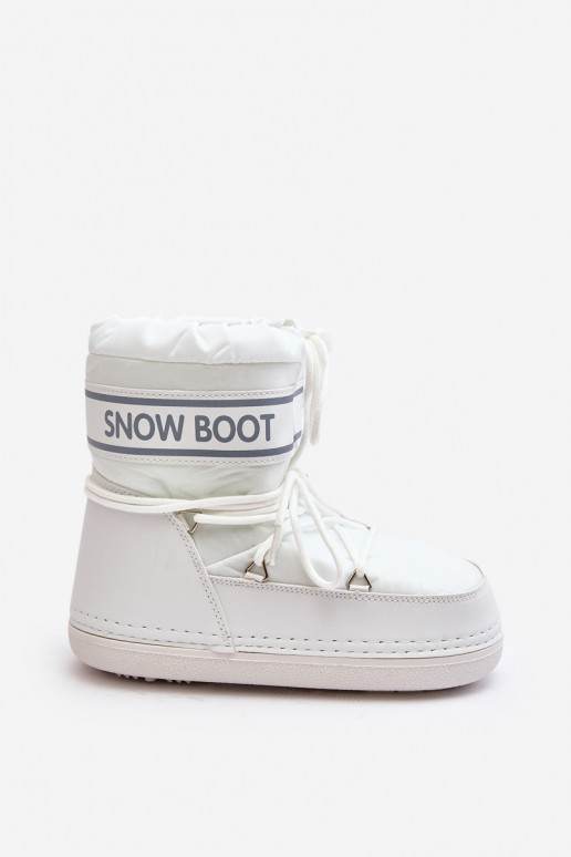 Schnür-Winterstiefel in der Farbe Weiß Soia
