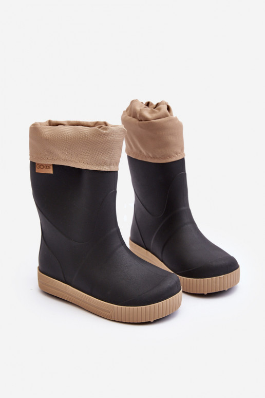 Kindergummistiefel mit Heizung Snow Wave Gokids 981 Schwarz und Beige Kindergummistiefel mit Heizung Snow Wave Gokids 981 Schwarz und Beige