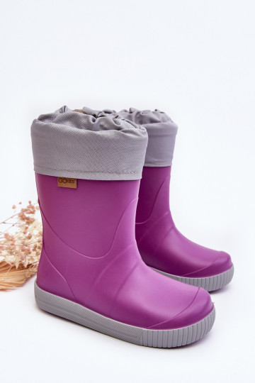 Kindergummistiefel mit Heizung Snow Wave Gokids 981 Lila 2
