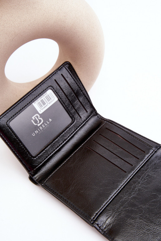 Damenbrieftasche aus Öko-Leder, schwarze Farbe Joanela