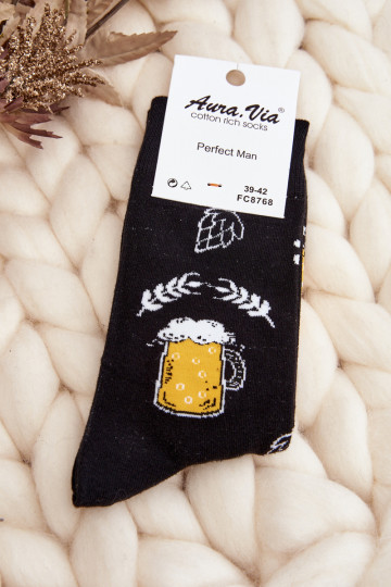 schwarze gemusterte Socken