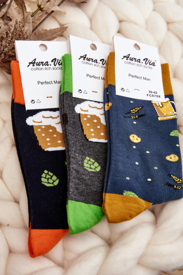 graugrün gemusterte Socken 2