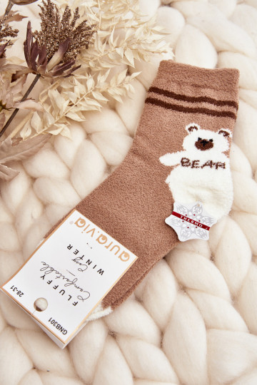 Warme Socken in brauner Farbe