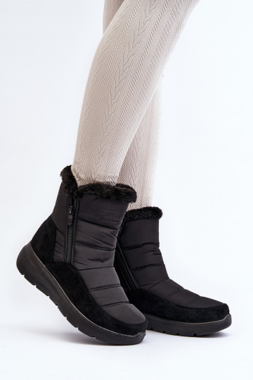 Schneestiefel mit Fell in schwarzem Primose 2
