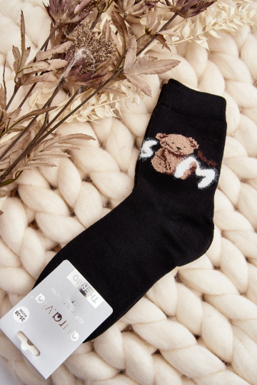 Warme Baumwollsocken in schwarzer Farbe