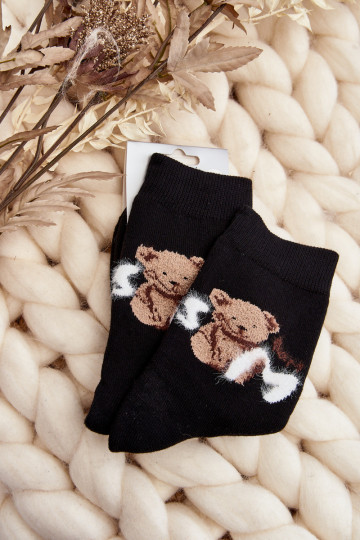 Warme Baumwollsocken in schwarzer Farbe 2