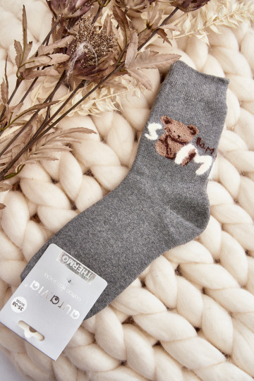Warme Baumwollsocken in grauer Farbe