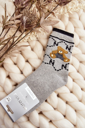 Warme Socken in grauer Farbe