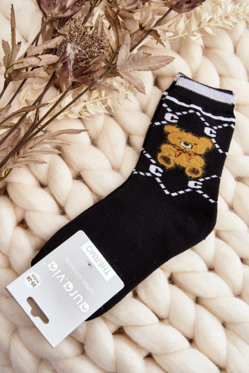 Warme Socken in Schwarz