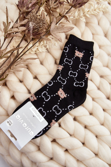 Warme Socken in Schwarz
