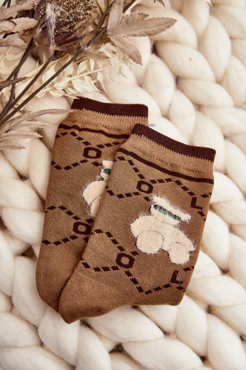Warme Socken in brauner Farbe 2