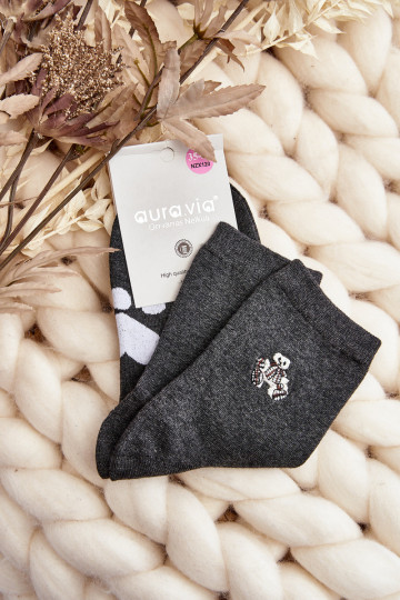 Baumwollsocken mit Bären in grauer Farbe 2