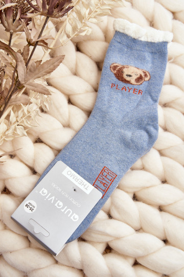Die Socken sind blau