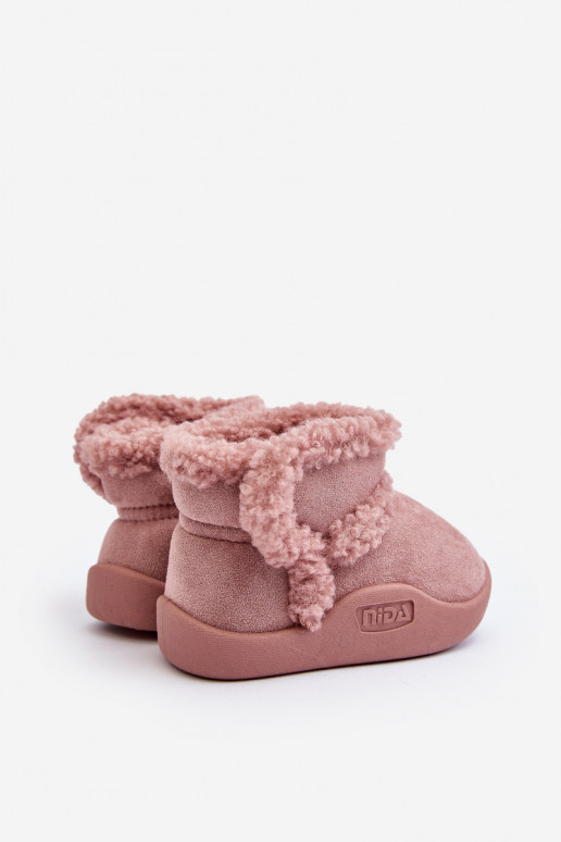 Kinder-Schneestiefel mit Klebeverschlüssen in der Farbe Rosa von Unitia