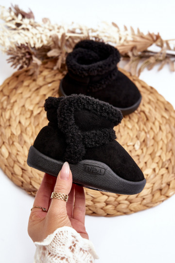 Kinder-Schneestiefel mit Klebeverschlüssen in der Farbe Schwarz Unitia 2