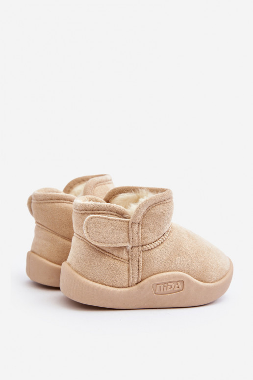 Gewärmte Kinder-Schneestiefel mit Fell innen in der Farbe Beige Benigna Gewärmte Kinder-Schneestiefel mit Fell innen in der Farbe Beige Benigna