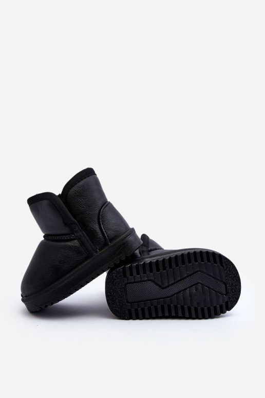 Öko-Schneestiefel für Kinder in schwarzer Farbe Husalta