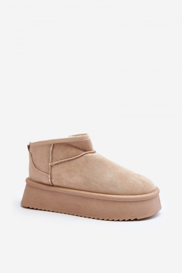 Schneestiefel mit massiver Sohle beige Caliksa